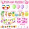 Summer Pool Beach Party Decorations - Balloons, Banner, Cake, Topper (Pink)